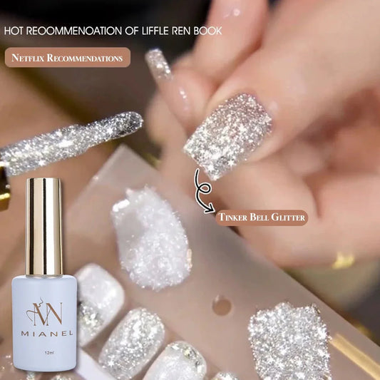MIANEL 12ML White Glitter Gel Nail Polish – 2025 Summer Top Pick - Cindorium