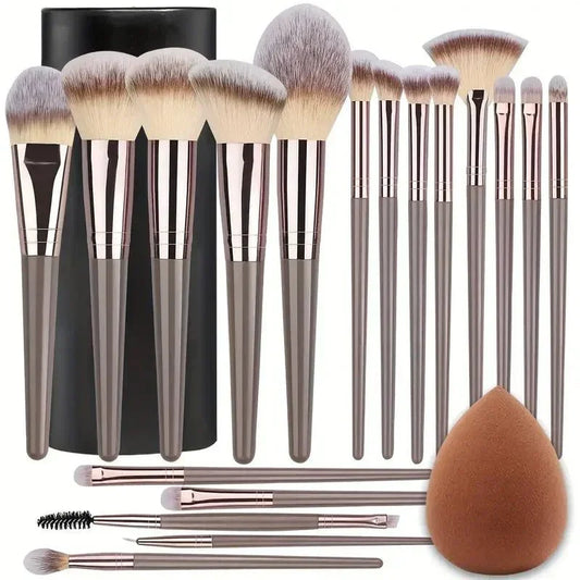 Professional Makeup Brush Set | 3 - 20Pcs Fluffy Brushes for Eyeshadow, Foundation & Blending - Cindorium