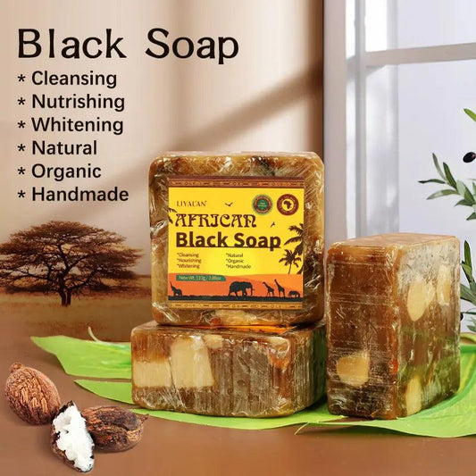 Handmade African Black Soap Duo - Cindorium